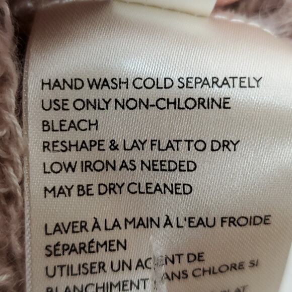 Free People SZ M Angel Pointelle-Knit Sweater Frappucino Combo OB1072402 - Picture 7 of 9